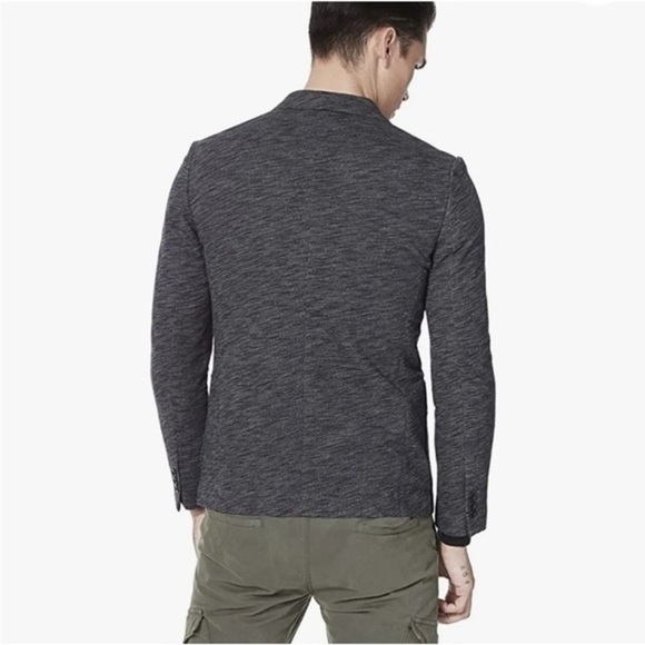 Good Man Brand Dark Gray Textured Unstructured 2-Button Blazer 100% Cotton XXL - Picture 5 of 11